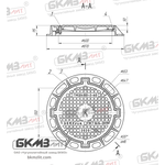 Люк чугунный магистральный ТМ (Д400)-2-60 c запорным устройством